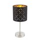 GLOBO 15229T | Kidal-Clarke Globo stolna svjetiljka 35cm sa prekidačem na kablu 1x E14 krom, poniklano mat, zlatno