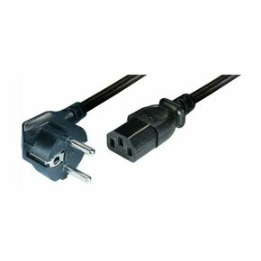 Transmedia Power Cable Schuko angled - IEC C13