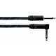 CORDIAL EI 5 PR-TWEED-BL 5 m, utičnica kabela za instrumente 6,3 mm mono / utičnica 6,3 mm mono 90°