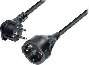 Transmedia CEE 7/7 flat plug - extension cable with angle plug