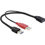 Delock USB kabel USB 3.2 gen. 1 (USB 3.0) USB-A utikač, USB-A utičnica 30.00 cm crna pozlaćeni kontakti, ul certificiran