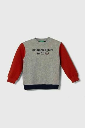 UNITED COLORS OF BENETTON Sweater majica mornarsko plava / siva melange / crvena / crna