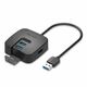 Vention 4 Ports USB 3.0 Hub, 1m, Black VEN-CHBBF