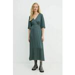 Haljina Marc O'Polo boja: zelena, midi, ravna, 410109721541