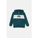 Dječja dukserica Puma SQUAD Hoodie boja: zelena, s kapuljačom, s tiskom, 682775