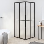 vidaXL Tuš-kabina matirana ESG 90 x 70 x 180 cm crna