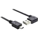 Delock USB kabel USB 2.0 USB-A utikač, USB-Mini-B utikač 1.00 m crna pozlaćeni kontakti, ul certificiran