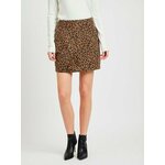 Brown Skirt with Leopard Pattern VILA Junila - Women smeđa