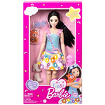 Barbie®: Moja prva Barbie lutka - Lutka s crnom kosom 34 cm - Mattel