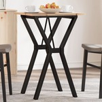 vidaXL Blagovaonski stol Y-oblika 50x50x75 cm od borovine i željeza