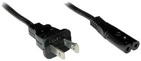LINDY struja priključni kabel [1x SAD utikač - 1x ženski konektor za manje uređaje c7] 2 m crna
