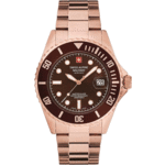 Sat Swiss Alpine Military 7053.1166 Rose Gold/Brown