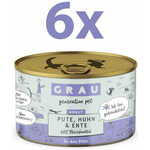 Grau GP Adult konzerva za mačke, puretina &amp; piletina &amp; patka, 6 x 200 g