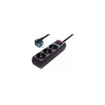 Transmedia 3-way Schuko power strip black TRN-NV5S TRN-NV5S