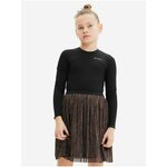 Brown-black girls' dress Desigual Paula - Girls crna
