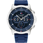 TOMMY HILFIGER Analogni sat plava / crvena / srebro