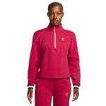 Ženski sportski pulover Nike Court Dri-Fit Heritage Fleece - noble red/red stardust