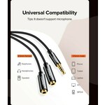 Adapter UGREEN, 3.5mm (M) na 2x3.5mm (Ž), 0.2m, za slušalice