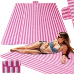 XXL prostirka za plažu 200x200cm roza