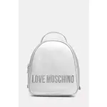 Ruksak Love Moschino za žene, boja: srebrna, mali, s aplikacijom, JC4197PP1