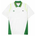 Muški teniski polo Lacoste Sport Roland Garros Edition Ultra-Dry Two Tone Polo Shirt - white/green