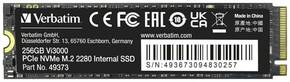 Verbatim Vi3000 256 GB unutarnji M.2 PCIe NVMe SSD 2280 PCIe nvme 3.0 x4 maloprodaja 49373