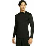 Nike Dri-Fit Fitness Mock-Neck Long-Sleeve Mens Top Black/White M Majica za fitnes