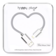 Happy Plugs, Lightning kabel 2.0m, Silver