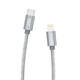 USB-C na Lightning kabel Dudao L5Pro PD 45W, 1m (sivo)