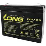 Long WP7-6S WP7-6S olovni akumulator 6 V 7 Ah olovno-koprenasti (Š x V x D) 116 x 99 x 50 mm plosnati priključak 4.8 mm nisko samopražnjenje, bez održavanja