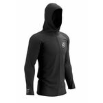 Muška sportski pulover Compressport 3D Thermo Seamless Hoodie Zip - black