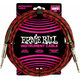 Ernie Ball Braided Straight Straight Inst Cable Crna-Crvena 3 m Ravni - Kutni