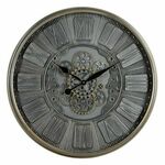 Zidni sat Siva Kristal Željezo 69,5 x 9 x 69,5 cm (3 kom.)