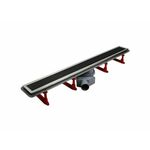 Tuš kanalica 300mm CONFLUO PREMIUM LINE s crnim kaljenim staklom