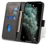 Onasi Wallet maskica za Galaxy A22 A226 5G, preklopna, kožna, crna