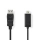 Kabel NEDIS, DisplayPort (M) na HDMI (M), crni, 2m, polybag