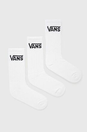 Dječje čarapice Vans boja: bijela - bijela. Čarape iz kolekcije Vans. Model izrađen od elastičnog