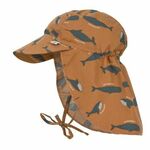 Lässig Kapa sa zaštitom za vrat Flap Hat Whale caramel, 19-36 mj.