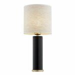 ARGON 8316 | Riva-AR Argon stolna svjetiljka 48cm s prekidačem 1x E27 crno, zlatno, bezbojno