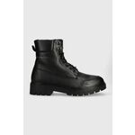 Planinarske cipele Calvin Klein Jeans Combat Mid Laceup Wl Lth YM0YM00847 Triple Black 0GT