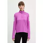 Dukserica za trčanje adidas Performance Own The Run boja: ružičasta, s tiskom, JV5905