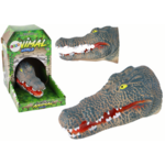 Crocodile Animal Hand Puppet Gray
