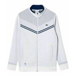 Muška sportski pulover Lacoste Tennis x Daniil Medvedev After Match Jacket - white/navy blue