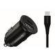 Swissten auto punjač Samsung Super Fast Charging 25W + 1,2 m crni USB-C, USB-C podatkovni kabel