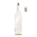 Staklena boca za vino BORDEAUX bezbojna 750 ml sa čepom