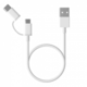 Xiaomi Mi 2in1 Micro USB kabel - USB Type C kabel, 30cm, bijeli