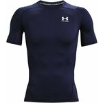 Under Armour Men's HeatGear Armour Short Sleeve Midnight Navy/White L