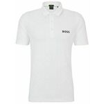 Muški teniski polo BOSS Paddytech Degradé-Jacquard Polo Shirt - white