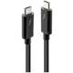 LINDY Thunderbolt™ kabel Thunderbolt™ 3 USB-C™ utikač, USB-C™ utikač 1 m crna