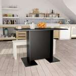 vidaXL Blagovaonski stol crni 110 x 60 x 75 cm od iverice